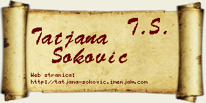 Tatjana Soković vizit kartica